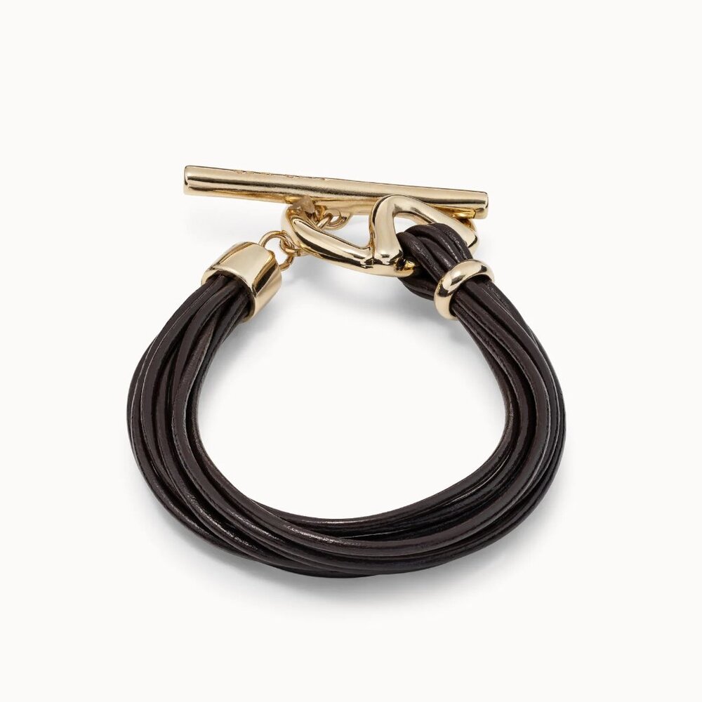 NWT UNO DE 50 Gold Plated Toggle Bracelet Meeting Point - Picture 3 of 4